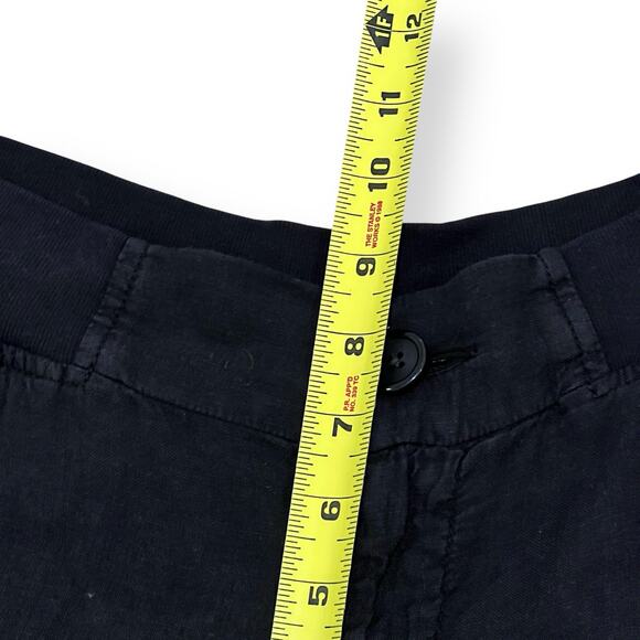 James Perse Women’s Size 28 Black Ribbed Waist 100% Linen Shorts WIN4110 - Picture 10 of 11